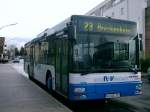 Der Bus mit dem Wagennummer 22,ein MAN NL 263 der ESWE Verkehrsgesellschaft stand am 08.01.2007 an der Haltestelle ,,Hafen´´ als Linie 23 in Wiesbaden-Schierstein.