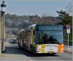DV 9410, VDL 97 Man Niederflur Bus, aufgenommen am 15.03.2013 an der Montée de Clausen in Richtung der Oberstadt von Luxemburg.