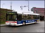 Bus 159 (MAN mit Erdgasantrieb) der Dessauer Verkehrsbetriebe am Busbahnhof Dessau, 22.01.07.