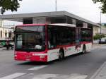 Travys - MAN Lion`s City VD 1218 bei der zufahrt zu den Bushaltestellen beim Bahnhof von Yverdon les Bains am 20.07.2014