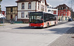 MAN Lion's City von vBUS, unterwegs auf der Linie 634 als Kurs 110 (Weinheim (Bergstraße) Bahnhof - Weststadt - Weinheim (Bergstraße) Bahnhof), am 26.3.2016 nahe der Haltestelle Weinheim