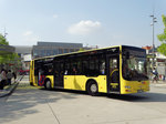 Heuser Bus MAN Lions City mit Göppel Midi Train Anhänger am 09.09.16 in Hanau Freiheitsplatz