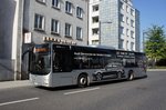 Bus Aschaffenburg / Verkehrsgemeinschaft am Bayerischen Untermain (VAB): MAN Lion's City der Omnibus Vogel GmbH, aufgenommen im September 2016 in der Nähe vom Hauptbahnhof in Aschaffenburg.