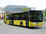 Stroh Bus MAN Lions City mit Göppel Maxi Train Anhänger am 23.06.17 in Hanau Freiheitsplatz