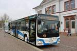 Stadtwerke Langen MAN Lions City am 17.02.18 am Bahnhof auf der Linie OF72