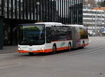 regiobus Gossau - MAN Lion`s City Nr.42  SG 283920 unterwegs auf der Linie 151 vor dem SBB Bahnhof bei den Bushaltestellen in St.Gallen am 09.03.2018