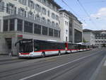 VBSG/St.Gallerbus Nr. 219 (MAN A21 Lion's City + Hess Lanz&Marti) + Nr. 188 (Hess Lightram 3 BGGT-N2C) am 25.4.2020 beim Marktplatz
