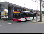 travys - MAN Lion`s City VD 178779 bei den Bushaltestellen vor dem Bahnhof in Yverdon les Bains am 13.02.2021