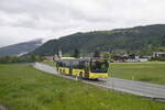 MAN Niederflurbus 3. Generation (Lion's City) der Innbus Regionalverkehr/Innsbrucker Verkehrsbetriebe (Bus 240) ist als Linie 590a in Mieders über die Stubaitalstraße umgeleitet. Aufgenommen 18.5.2021.