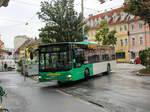 Graz. Am 17.09.2022 war ein Grünerbus MAN Lion's City auf der Linie 681. Der Bus aus Richtung Wundschuh kommend erreicht hier soeben seine Endstation, den Griesplatz.