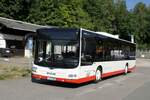Bus Aue / Bus Erzgebirge / Bus Vogtland: MAN Lion's City (V-KV 450) der Göltzschtal-Verkehr GmbH Rodewisch (GVG), aufgenommen im August 2022 im Stadtgebiet von von Aue (Sachsen).