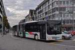 MAN Lions City 42 von Aare-Seeland, auf der Linie 5, fährt am 08.11.2012 zur Haltestelle beim Bahnhof Solothurn.