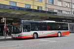 MAN Lions City 60 von Aare Seeland Mobil, auf der Linie 75, bedient am 09.09.2022 die Haltestelle beim Bahnhof Biel.