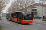 MAN Lions City von Südbadenbus, auf der Linie 48, fährt am 22.11.2025 Richtung Endstation am Bahnhof SBB. Aufnahme Basel.