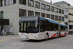 MAN Lions City 168, auf der Linie 4, fährt am 08.09.2025 zur Haltestelle beim Bahnhof Baden.