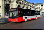Stadtbus Winterthur  - MAN Lion`s City  Nr.233  ZH  740233 bei den Bushaltestellen beim Bahnhof Winterthur am 04.01.2026