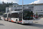MAN Lions City 129, auf der Linie 6, fährt am 29.09.2025 zur Haltestelle beim Bahnhof Baden.
