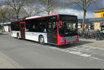 travys - MAN Lion`s City Nr.116 unterwegs vor dem Bahnhof in Yverdon am 29.03.2026