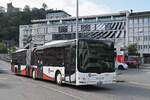 MAN Lions City 170, auf der Linie 1, f�hrt am 29.09.2025 zur Haltestelle beim Bahnhof Baden.