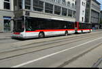 st.gallerbus - MAN Lion`s City  Nr.215 mit Anh�nger unterwegs auf der Linie 4 in der Stadt St.