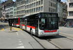 st.gallerbus - MAN Lion`s City  Nr.217 mit Anh�nger unterwegs auf der Linie 3 in der Stadt St.