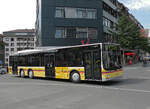 MAN Lions City 139, auf der Linie 3, f�hrt am 04.08.2012 zur Haltestelle beim Bahnhof Thun.