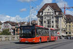 MAN Lions City von S�dbadenbus, auf der Linie 38, �berquert am 14.09.2026 die Mittlere Rheinbr�cke. Aufnahme Basel.