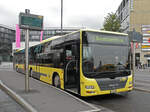 MAN Lions City 145, auf der Linie 1, wartet am 09.10.2012 an der Haltestelle beim Bahnhof Thun.