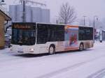 Die Firma Haiz hat fr den Stadtverkehr Donaueschingen einen neuen Lion's City in Dienst gestellt. Hier unter dem Schnee am  24/12/10.