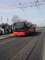 Ein DB Rhein Neckar Bus MAN Lions City am 03.04.11 in Heidelberg 