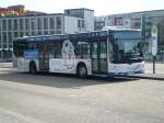 MAN Niederflurbus 3. Generation (Lion's City) auf Betriebsfahrt an der Haltestelle Remscheid Friedrich-Ebert-Platz.(27.3.2013) 