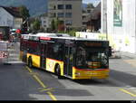 Postauto - MAN Lion`s City  OW 10001 vor dem Bhf. Stans am 21.09.2023