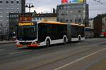 Mainzer Mobilität MAN Lions City G Wagen 702 am 12.02.24 in Mainz Hauptbahnhof