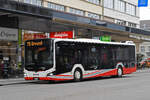 MAN Lions City 69 von Aare Seeland Mobil, auf der Linie 75, wartet am 24.02.2025 an der Haltestelle beim Bahnhof Biel.