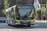 MAN Niederflurbus Lion's City von Postbus (BD-15910) als Linie 161 bei der Hst. Dornbirn Bäumlegasse. Aufgenommen 17.7.2025.