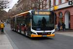 Mainzer Mobilität MAN Lions City Wagen 702 am 31.12.25 am Höfchen in der Innenstadt