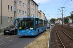 VGG Reichelsheim Mercedes Citaro 1 Facelift G als SEV Linie für die VGF U-Bahn Linien U1 U2 U3 und U8 am 06.07.19 in Frankfurt Eschersheim 
