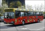 (B 1001)Dieser bunte Mercedes Bus dient als Schulbus der Gemeinde Niederanven. Das Foto wurde am 27.04.08 in Luxemburg-Hollerich gemacht.