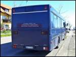 Mercedes O 405 von Event-Bus aus Deutschland im Gewerbegebiet Sassnitz am 16.04.2014