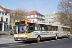 Stadtbus Mainz: Mercedes-Benz O 405 G der MVG Mainz / Mainzer Verkehrsgesellschaft, aufgenommen im März 2017 im Stadtgebiet von Mainz.