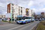 Rumänien / Bus Arad: Mercedes-Benz O 405 G (ehemals Zugerland Verkehrsbetriebe AG, Zug / Schweiz) von PUMA TRANS S.R.L. ARAD, aufgenommen im März 2017 im Stadtgebiet von Arad.