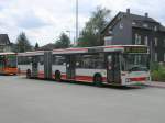 MB O405GN , Gelenkbus,E80 Betriebsfahrt ,Pause in Hattingen Mitte S .(21.08.2008)