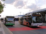 Stadtwerke Aschaffenburg Mercedes Benz O405N Wagen 140 und Citaro 2 Wagen 175 am 01.08.16 am Hauptbahnhof