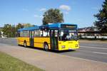 Bus Rodewisch / Bus Vogtland: Mercedes-Benz O 405 N / MB O 405 N1 (ehem. ETP Euro Traffic Partner GmbH Chemnitz / V-KV 437) der Göltzschtal-Verkehr GmbH Rodewisch (GVG), aufgenommen im Oktober 2019 am Busbahnhof von Rodewisch.