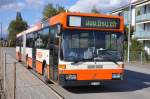 BSU, Solothurn Nr. 56/SO 66'866 Mercedes O405 GN wartet am 14. Oktober 2009 in Fraubrunnen auf seinen nchsten Bahnersatz-Einsatz.