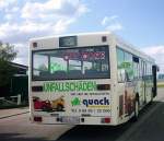 Mercedes Niederflur
Fahrzeug der Firma Bur Busse im Auftrag der Saarbahn AG
am 18.07.07 als Linie 120