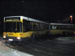 Wagen 2627 bedient am 11.01.10, 19:26 noch einmal die Ortslage Arkenberge.