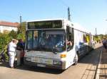Sonderbus während des Modellbahntreff in Göppingen auf dem Gelände der Firma Leonhard Weiß 16.9.07.