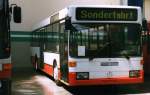 Mercedes O405 N, aufgenommen im Juni 1999 im GWZ der Evobus NL in Dortmund.