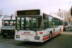 Mercedes O405 N, aufgenommen im Mrz 2003 auf dem Parkplatz der Westfalenhallen in Dortmund.